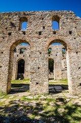 Fototapeta na wymiar Butrint, Albania - August 05, 2014. Ruins of historic site 