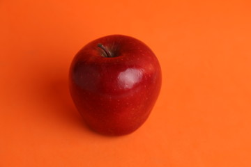 delicious and bright red apple