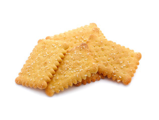 Cracker isolated on white