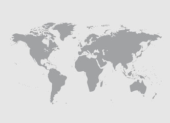Fototapeta na wymiar Vector world map illustration australia, asia america europe