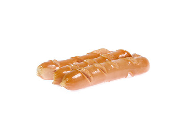 sausages on a white background