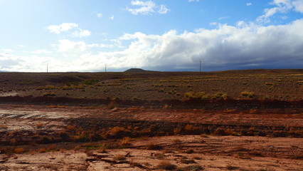 Bright landscape of Morocco, breathtaking curves of mountains, stunning combination of hills & farm land,inadvertent distribution of houses & huts, raw impression of pure nature.