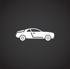 Car related icon on background for graphic and web design. Creative illustration concept symbol for web or mobile app