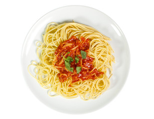 Spaghetti noodles  isolated background