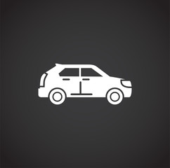 Car related icon on background for graphic and web design. Creative illustration concept symbol for web or mobile app