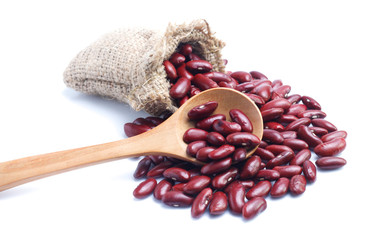 Red bean isolated on white background