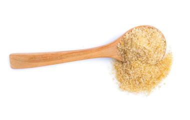 Brown sugar isolated on white