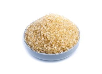 Brown sugar isolated on white