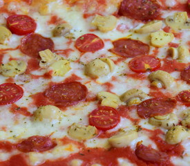 Pizza - Italien - Hintergrund und Textur