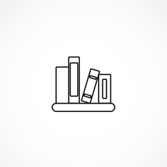 book shelf vector line icon on white background