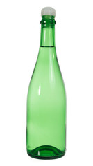 green bottle isolated on white