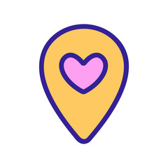 dating date meeting icon vector. Thin line sign. Isolated contour symbol illustration