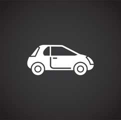 Car related icon on background for graphic and web design. Creative illustration concept symbol for web or mobile app