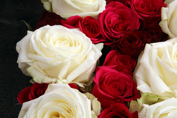 Natural roses background for valentines day. romantic rose concept