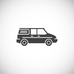 Car related icon on background for graphic and web design. Creative illustration concept symbol for web or mobile app