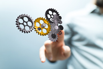 gear Technology setting concept background.