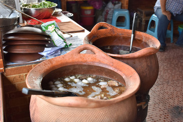 Thailand's food in large pot clays