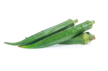 okra isolated on white background