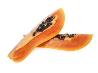papaya isolated on a white background