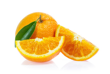 Orange fruit isolated on white background