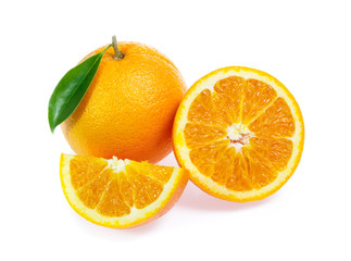 Orange fruit isolated on white background