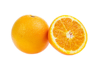 Orange fruit isolated on white background