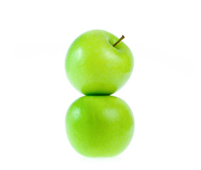 green apple isolated on white