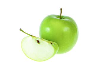 green apple isolated on white