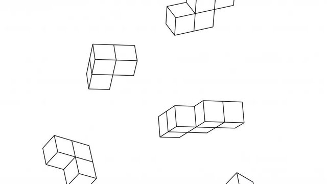 Abstract background design with geometric shapes, seamless looped 4k animation