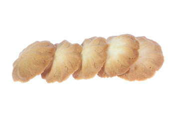tasty cookies on a white background