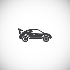 Car tuning related icon on background for graphic and web design. Creative illustration concept symbol for web or mobile app.