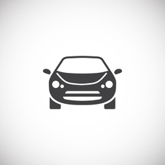 Car related icon on background for graphic and web design. Creative illustration concept symbol for web or mobile app.