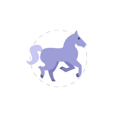 horse vector flat illustration icon