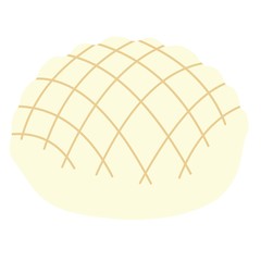 illustration of melon-pan