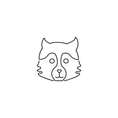 wolf vector line icon on white background