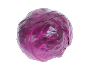 red cabbage isolated on white