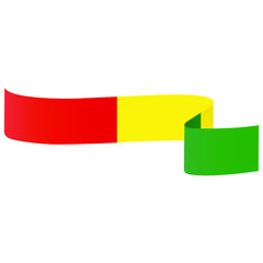 Guinea flag. Simple vector. National flag of Guinea 