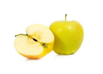 yellow apples isolated
