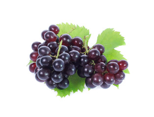red grapes  isolated on white