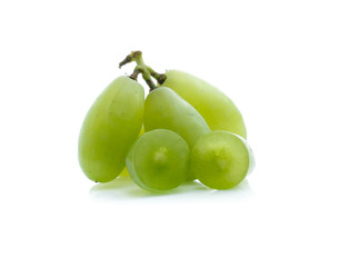 Green grape isolated on white background