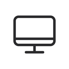 Monitor vector icon in modern style for web site and mobile app