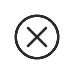 Obraz premium Cancel vector icon in modern style for web site and mobile app