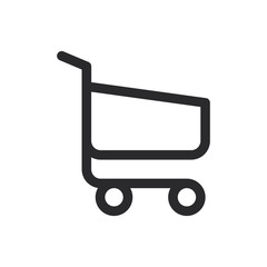 Shopping cart vector icon in modern style for web site and mobile app