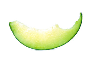 green melon isolated on white background