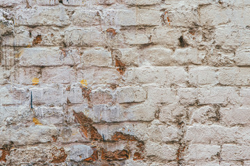 old white almost ruined brick wall texture