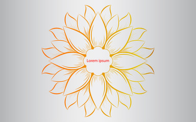 Circle pattern petal flower of mandala with colorful,Vector floral mandala patterns unique design with white background,Hand drawn pattern