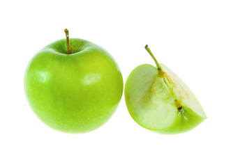 green apple isolated on white