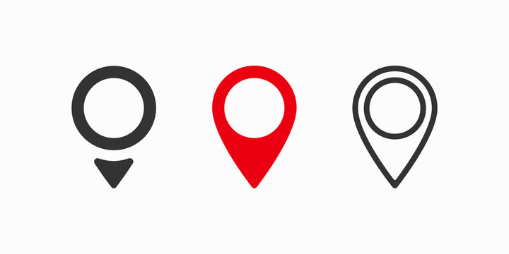 Red maps pin. Location map icon. Location pin. Vector icon