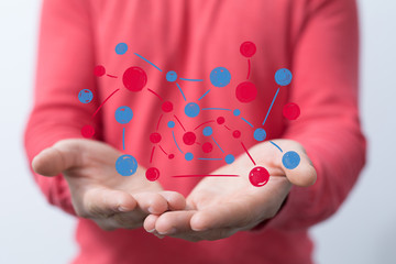 group of people talking in social network.