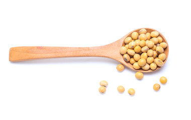 Soybeans  isolated on white background